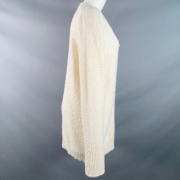 MAISON MARGIELA Size XS Cream Cotton Polyamide Shaggy Knit Cardigan - Picture 3 of 8